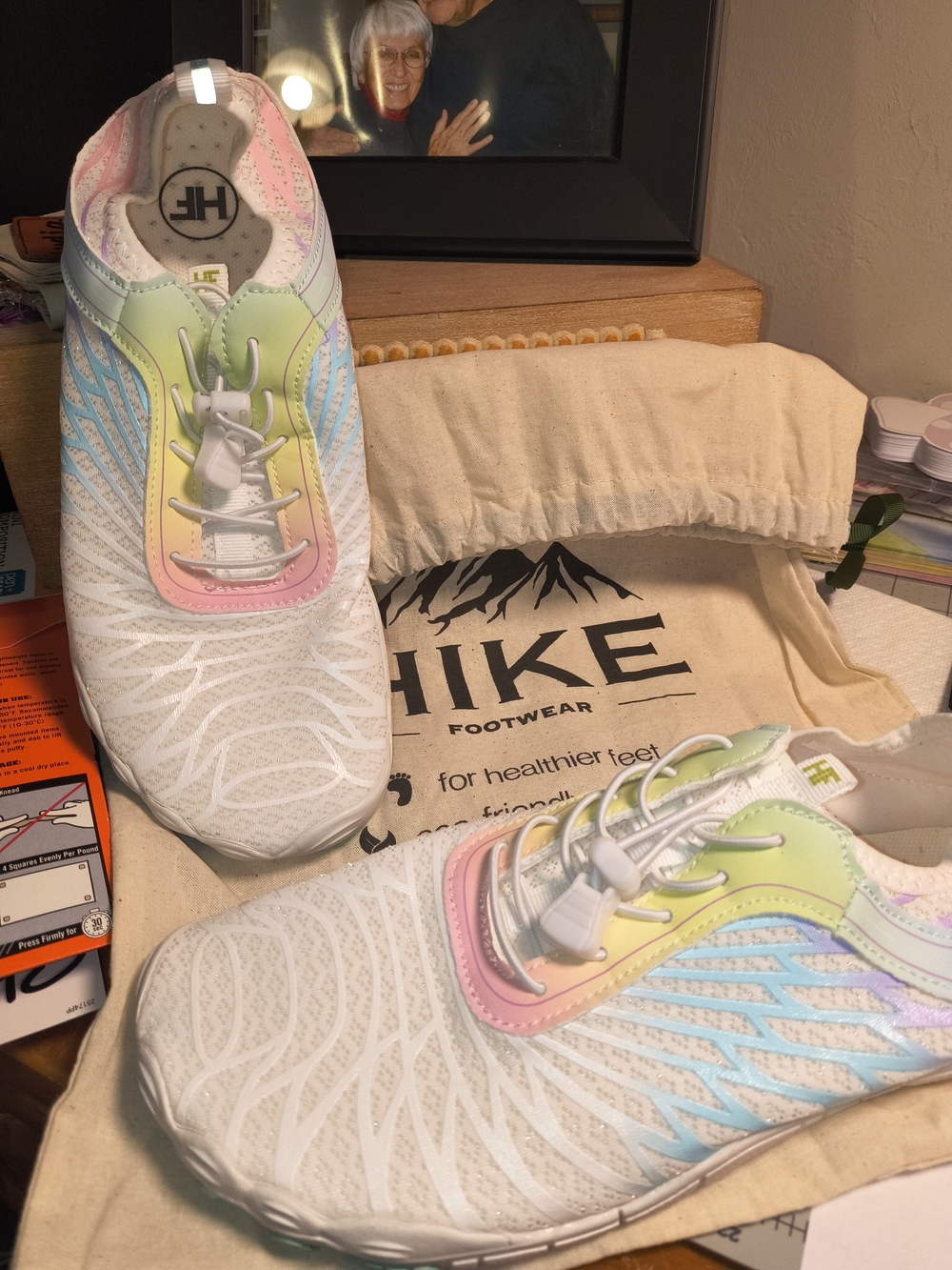 Hike Footwear Rainbow Pastel Athletic Shoes - White